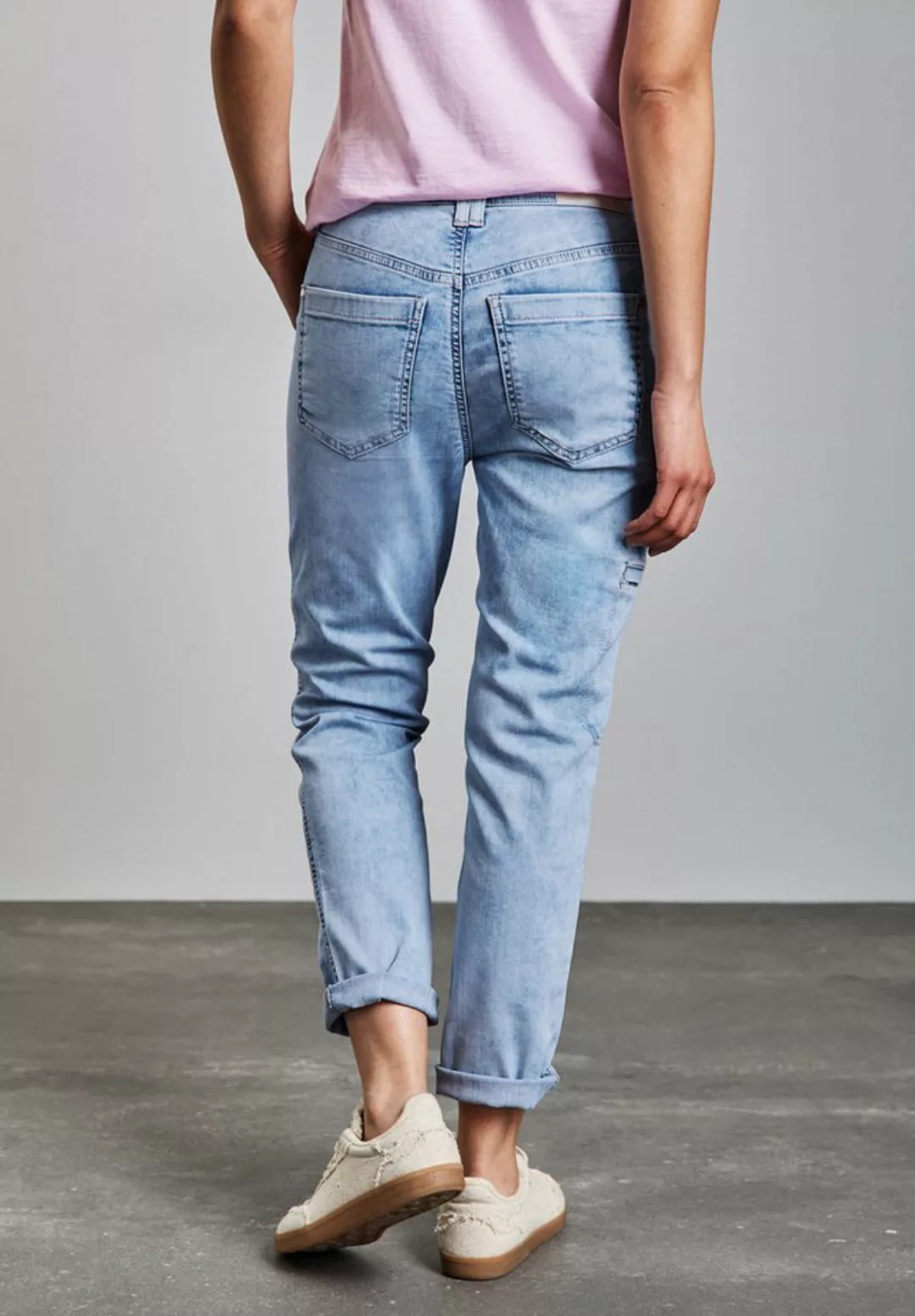 STREET ONE Stoffhose – Cargo-Jeans im Slim Fit günstig online kaufen