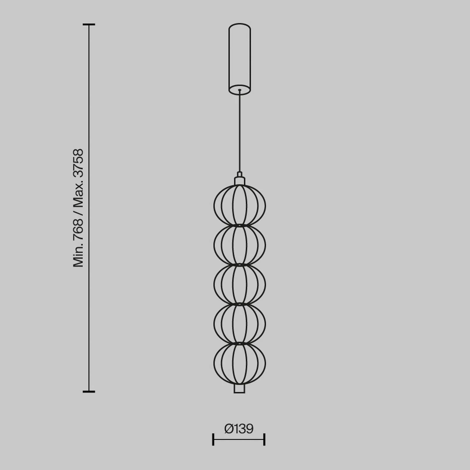 LED Pendelleuchte Golden Cage in Gold und Weiß 17W 1050lm günstig online kaufen