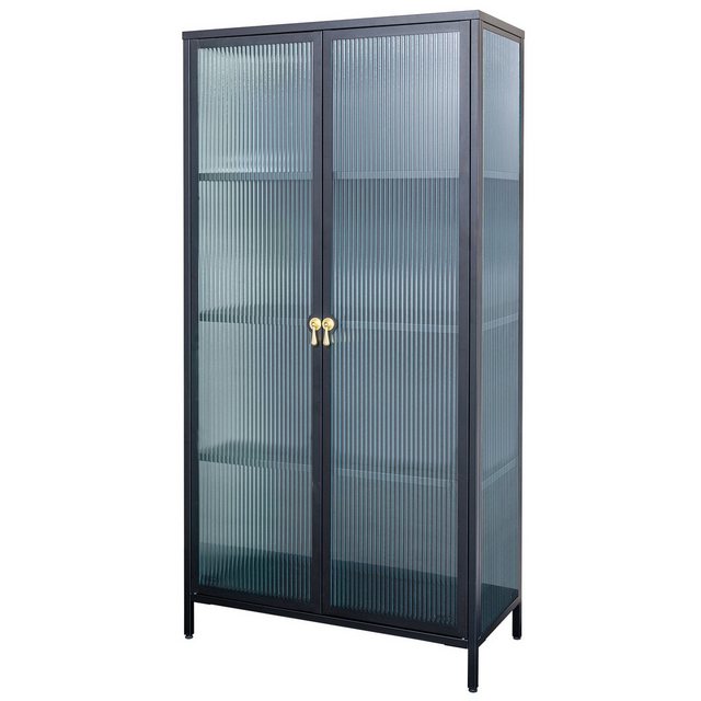 riess-ambiente Vitrine AMSTERDAM 160cm schwarz / gold (Einzelartikel, 1-St) günstig online kaufen