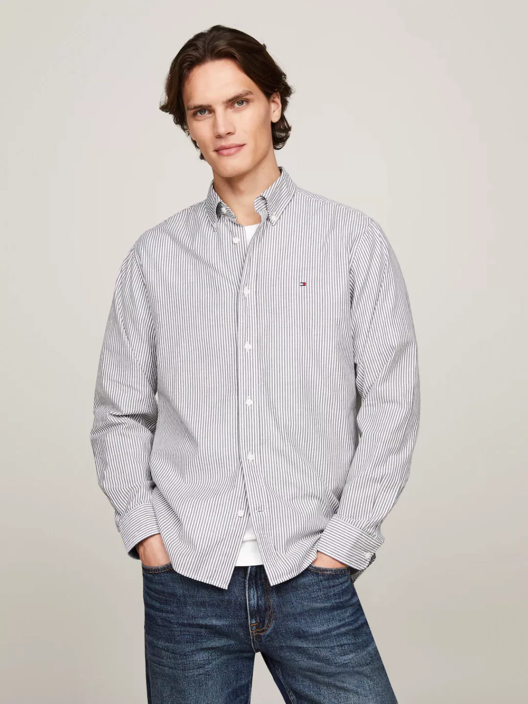 Tommy Hilfiger Businesshemd "NAT. SOFT EASY STRIPE RF SHIRT" günstig online kaufen