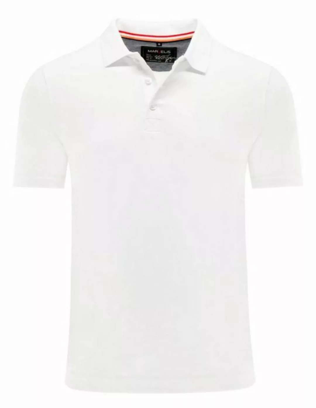 MARVELIS Poloshirt Poloshirt - Casual Fit - Polokragen - Einfarbig - Weiß günstig online kaufen