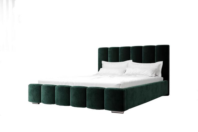 JVmoebel Bett Luxus Schlafzimmer Bett Polster Design Luxus Grün Doppel Hote günstig online kaufen