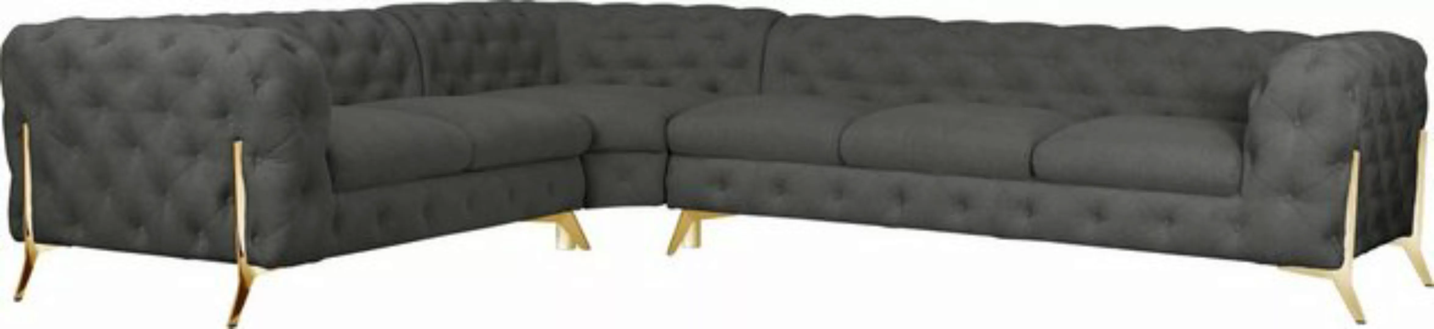 Leonique Chesterfield-Sofa Amaury L-Form, großes Ecksofa, Chesterfield-Opti günstig online kaufen