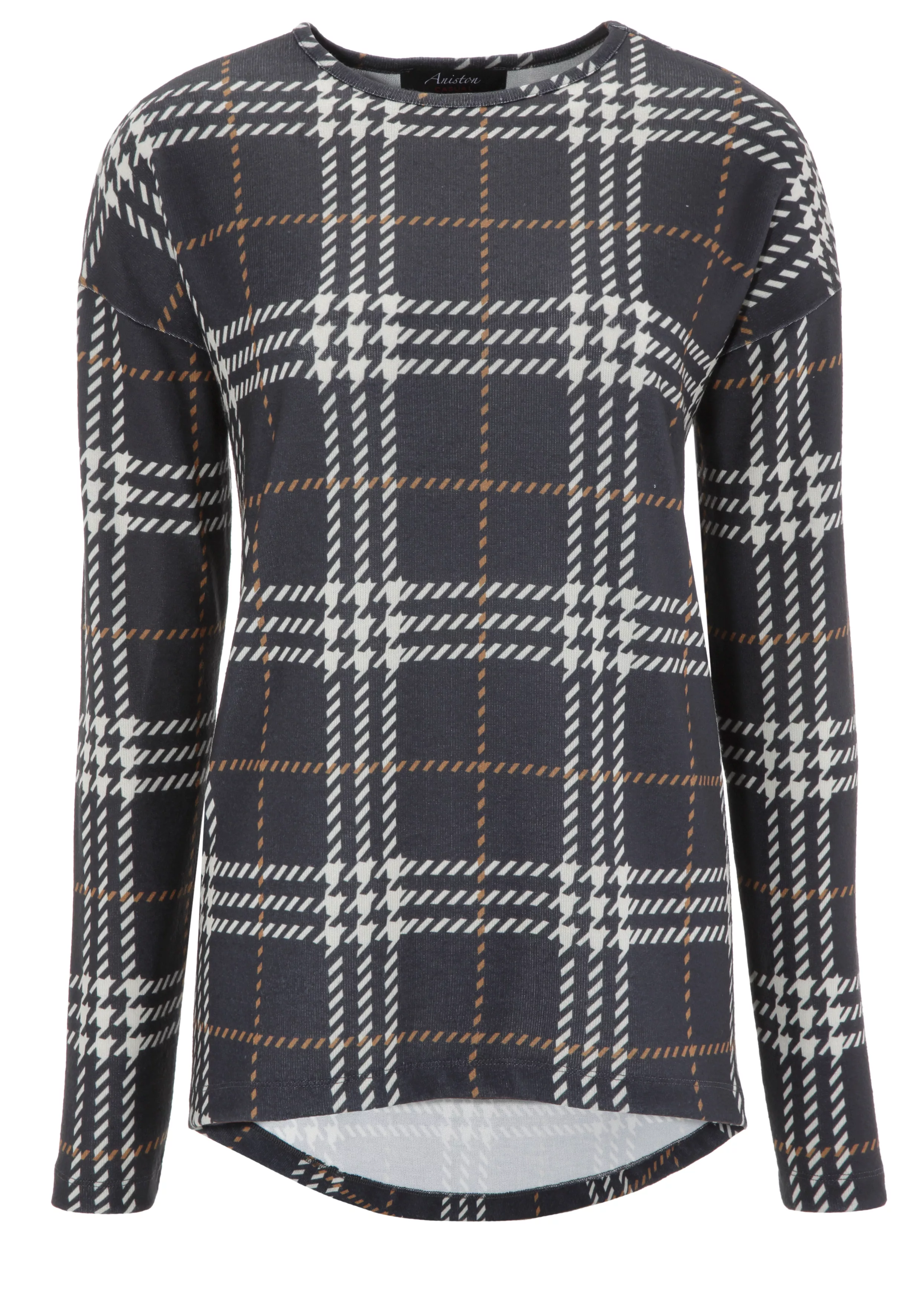 Aniston CASUAL Sweatshirt im Karo-Dessin günstig online kaufen