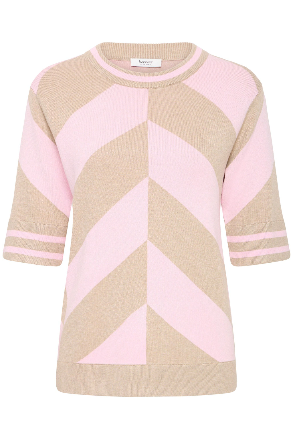 b.young Strickpullover "Strickpullover BYMMMORLA SS GEOMETRIC" günstig online kaufen