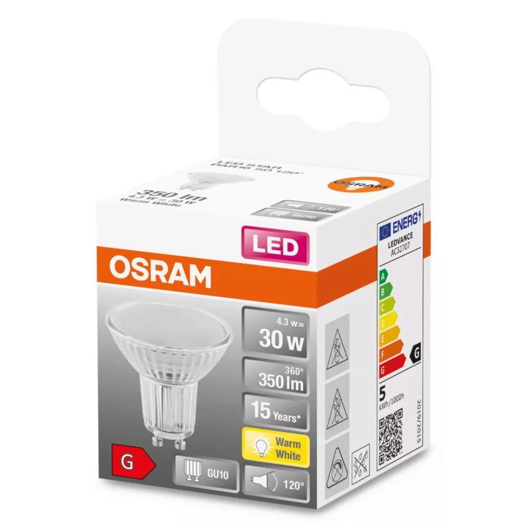 Osram LED Lampe ersetzt 30W Gu10 Reflektor - Par16 in Transparent 4,3W 350l günstig online kaufen