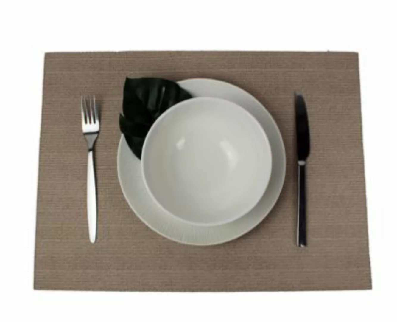 Signature Home Collection Tischset 6-er Strickoptik zweifarbig Mate creme/b günstig online kaufen