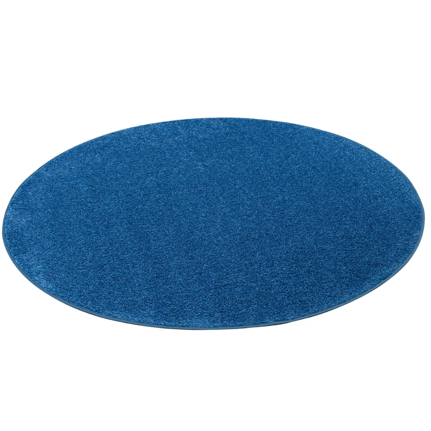 Snapstyle Hochflor Velours Teppich Cottage Blau 133cm Rund günstig online kaufen