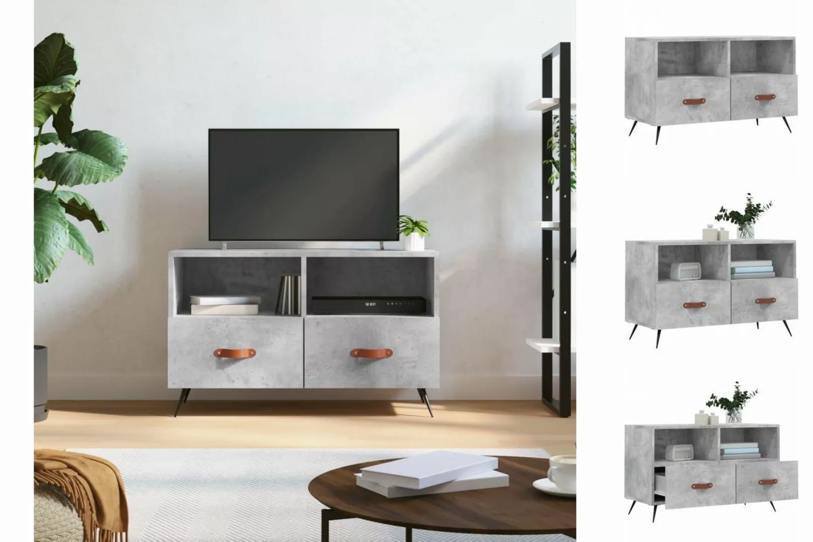 vidaXL TV-Schrank TV-Schrank Räuchereiche 80x36x50 cm Spanplatte günstig online kaufen