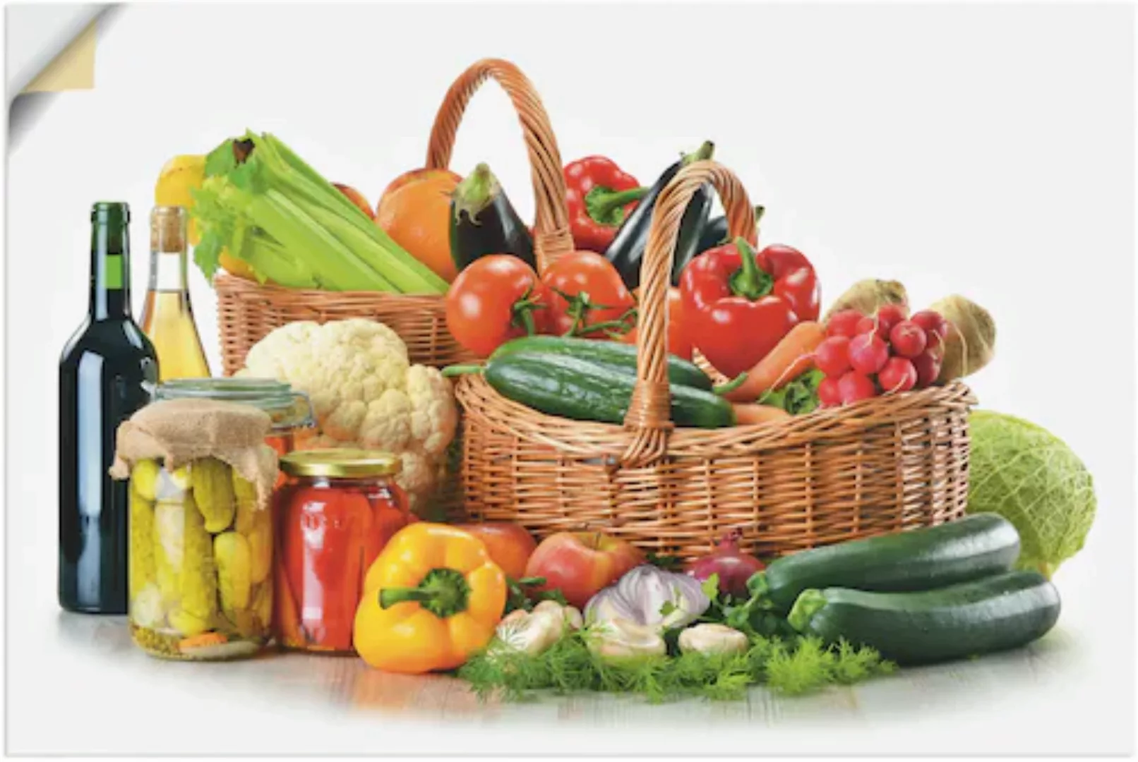 Artland Wandbild "Gemüse Stillleben II", Lebensmittel, (1 St.) günstig online kaufen