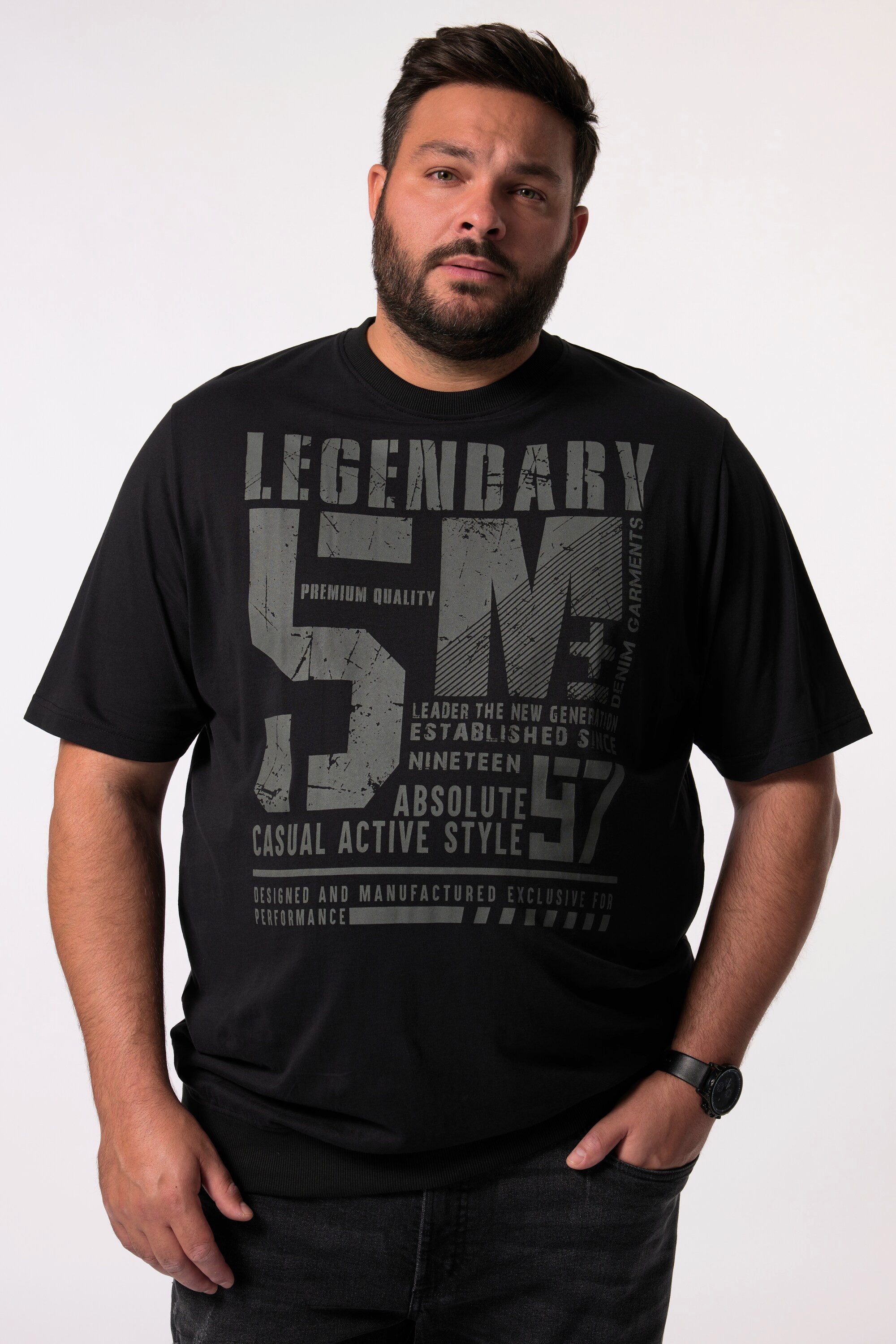 Men Plus T-Shirt Men+ T-Shirt Halbarm günstig online kaufen