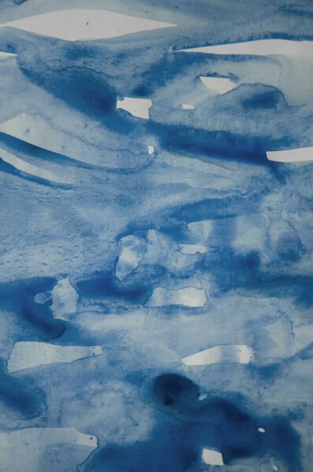 Poster / Leinwandbild - Sea Blue Abstract Aquarelle günstig online kaufen