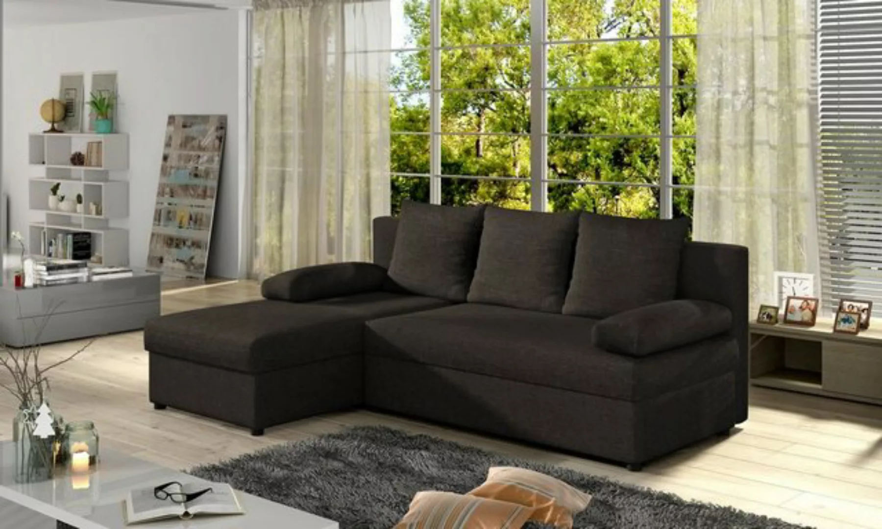 Baidani Sofa Designer Sofa Gino mit Stauraum und Schlaffunktion günstig online kaufen