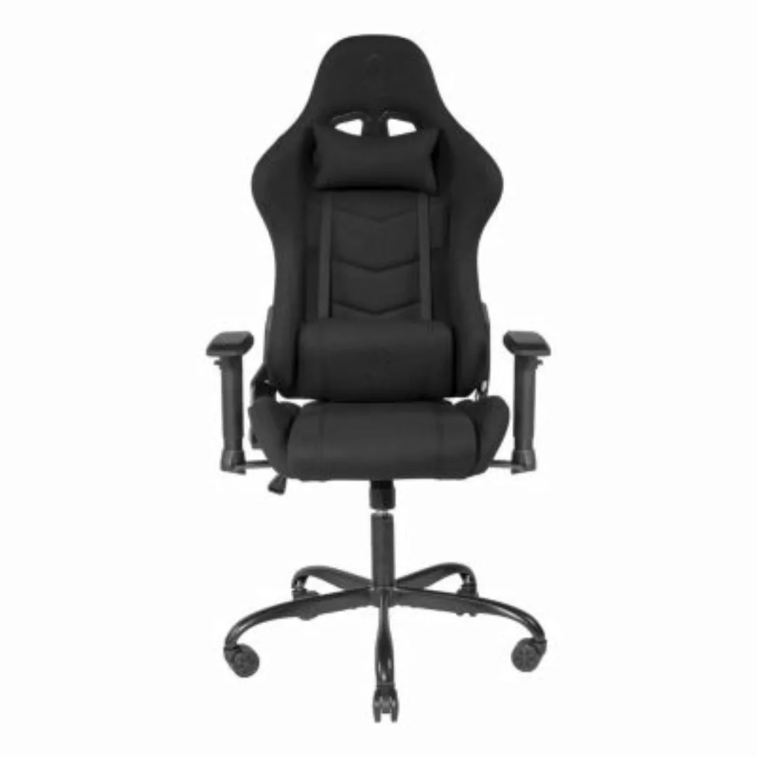 Deltaco Gaming Stuhl Jumbo Canvas Gamer Stuhl + Nackenkissen 110kg schwarz günstig online kaufen