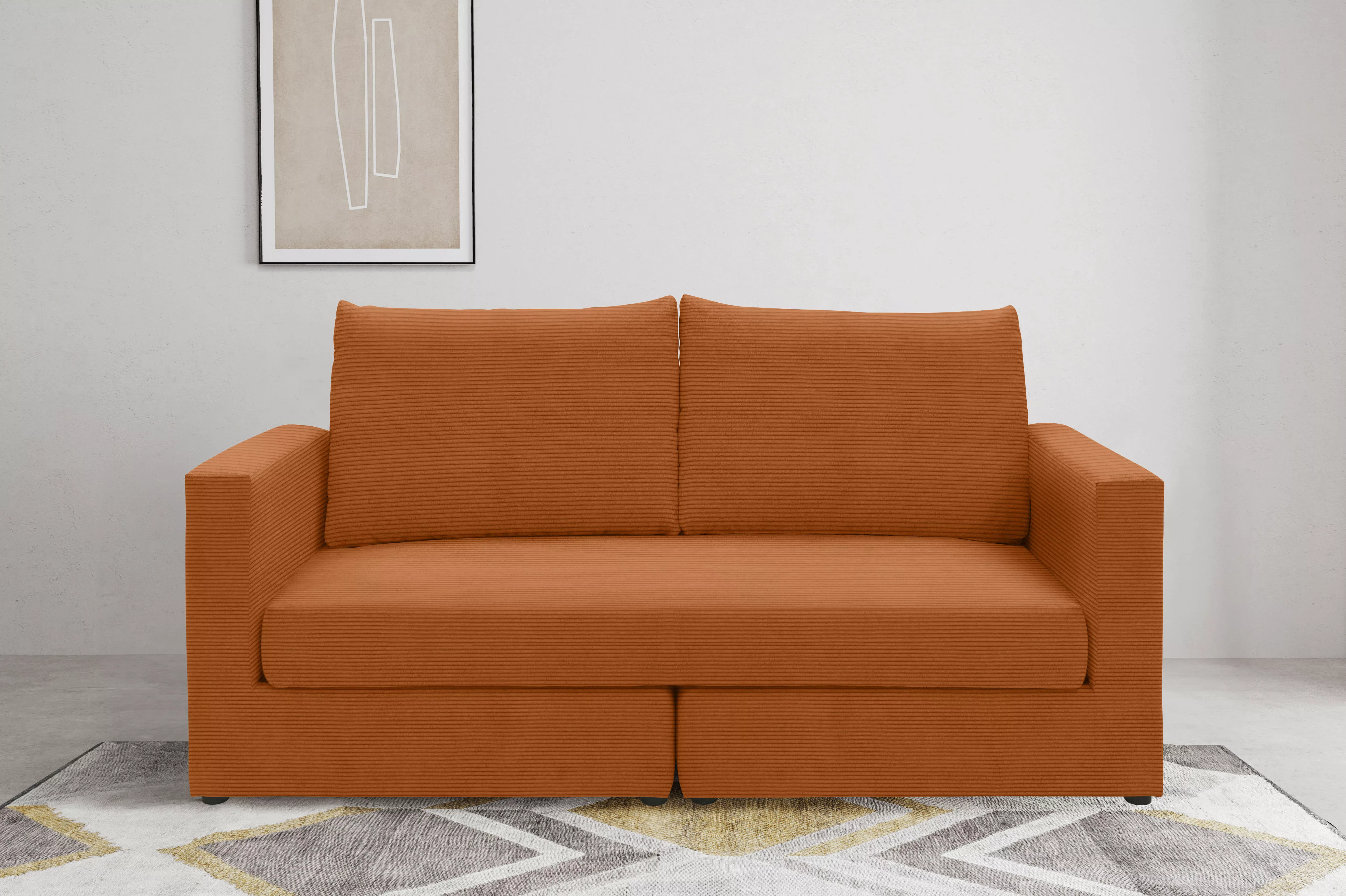 DOMO collection 2-Sitzer "800015 B/T/H: 178/80/90 cm", Sitzfläche mit Feder günstig online kaufen