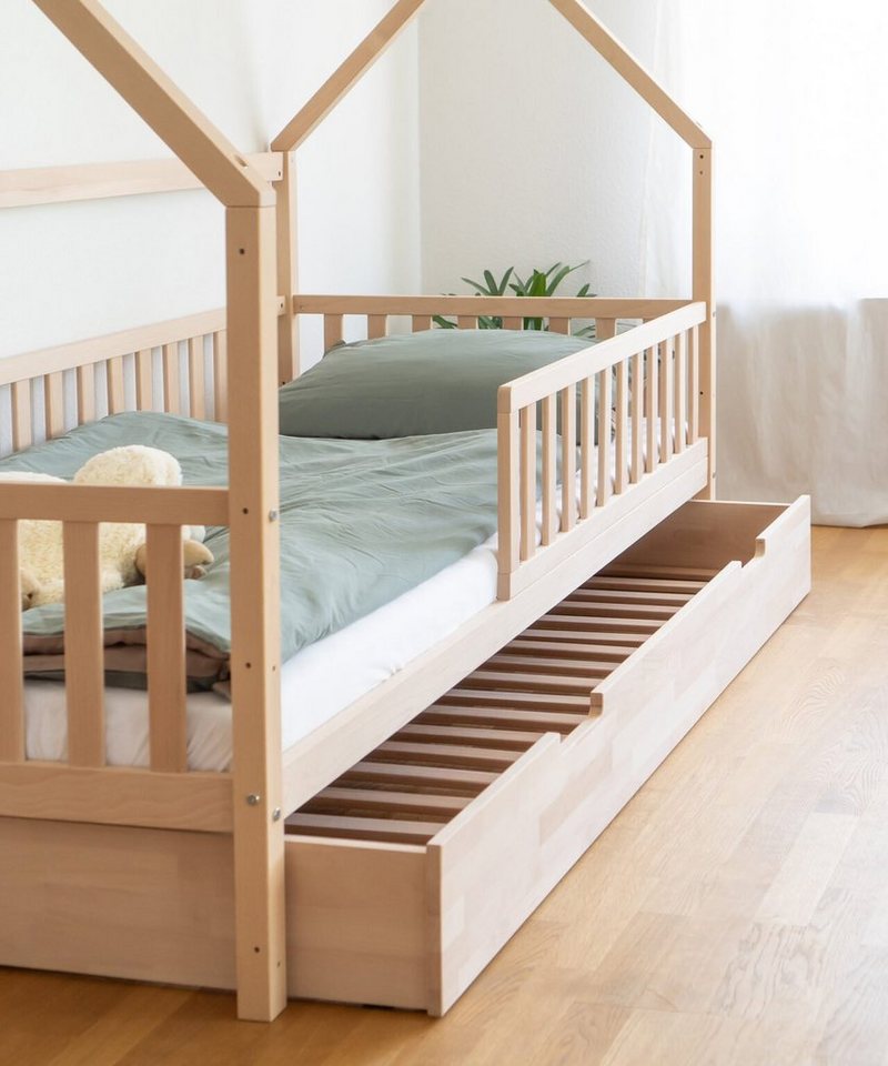 Ehrenkind Hausbett Buche (Montessori Kinderbett, Jugendbett aus massivem un günstig online kaufen