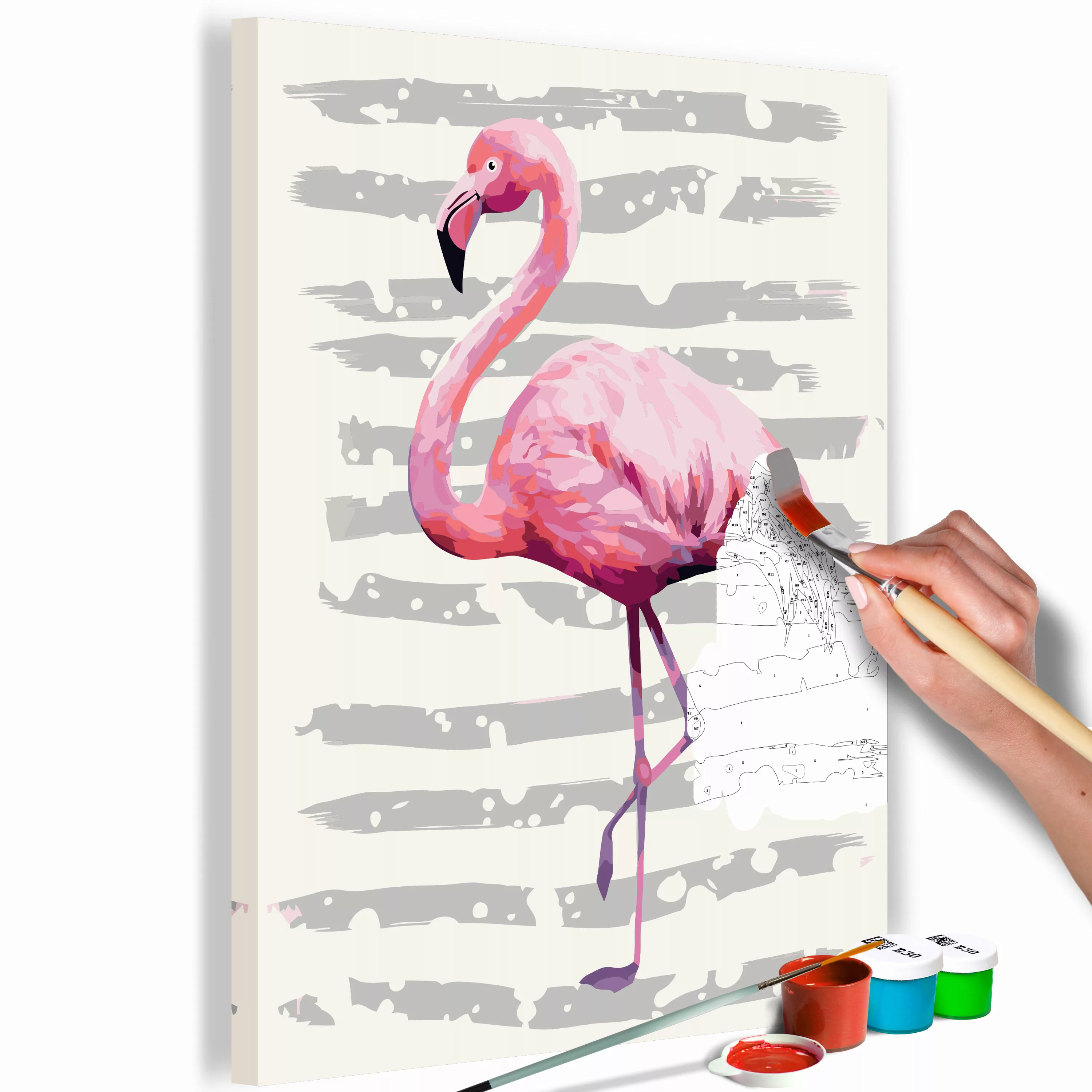 Malen Nach Zahlen - Schöner Flamingo günstig online kaufen