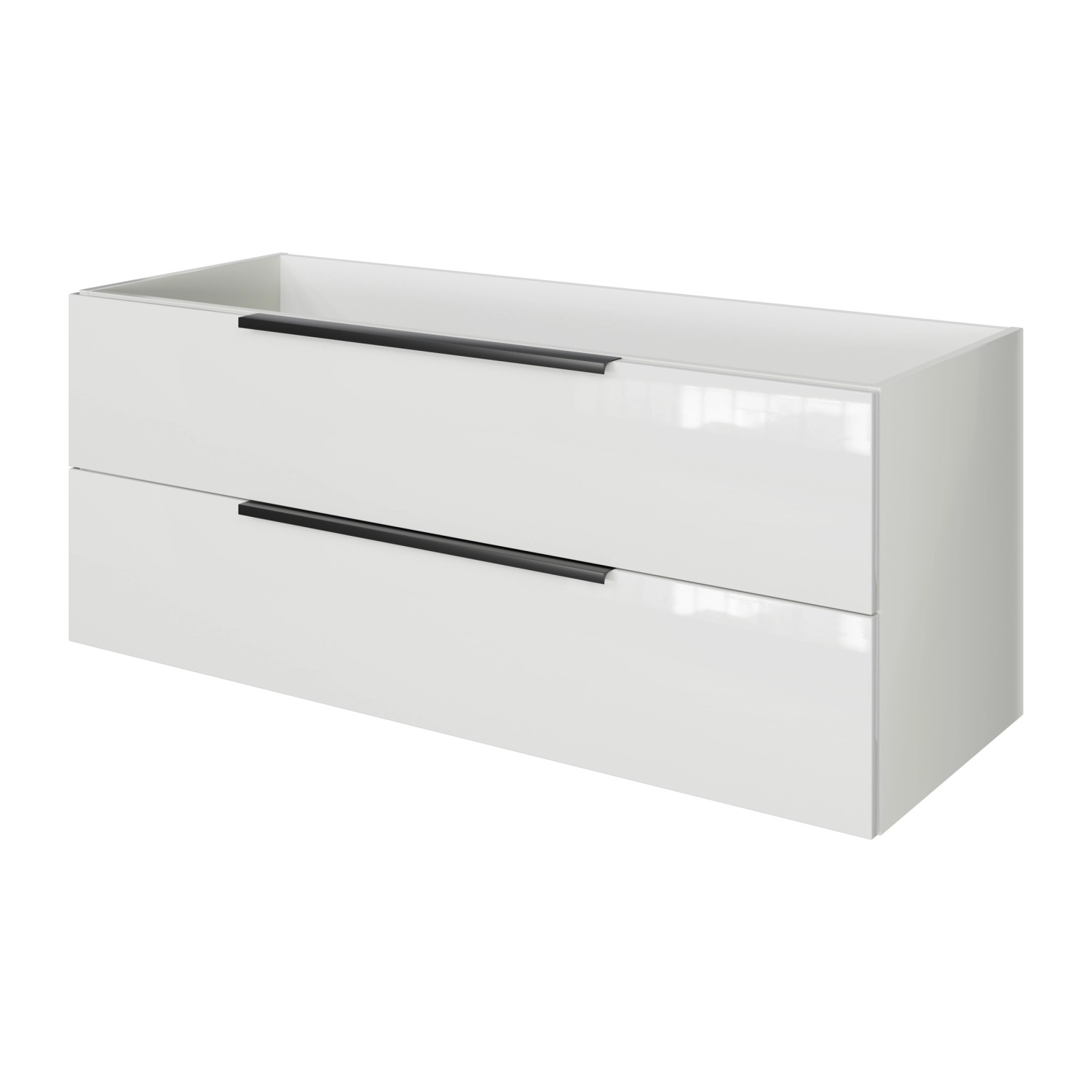 Pelipal Waschbeckenunterschrank Quantum 07 Schneeweiß Glanz 120 cm 2 Auszüg günstig online kaufen