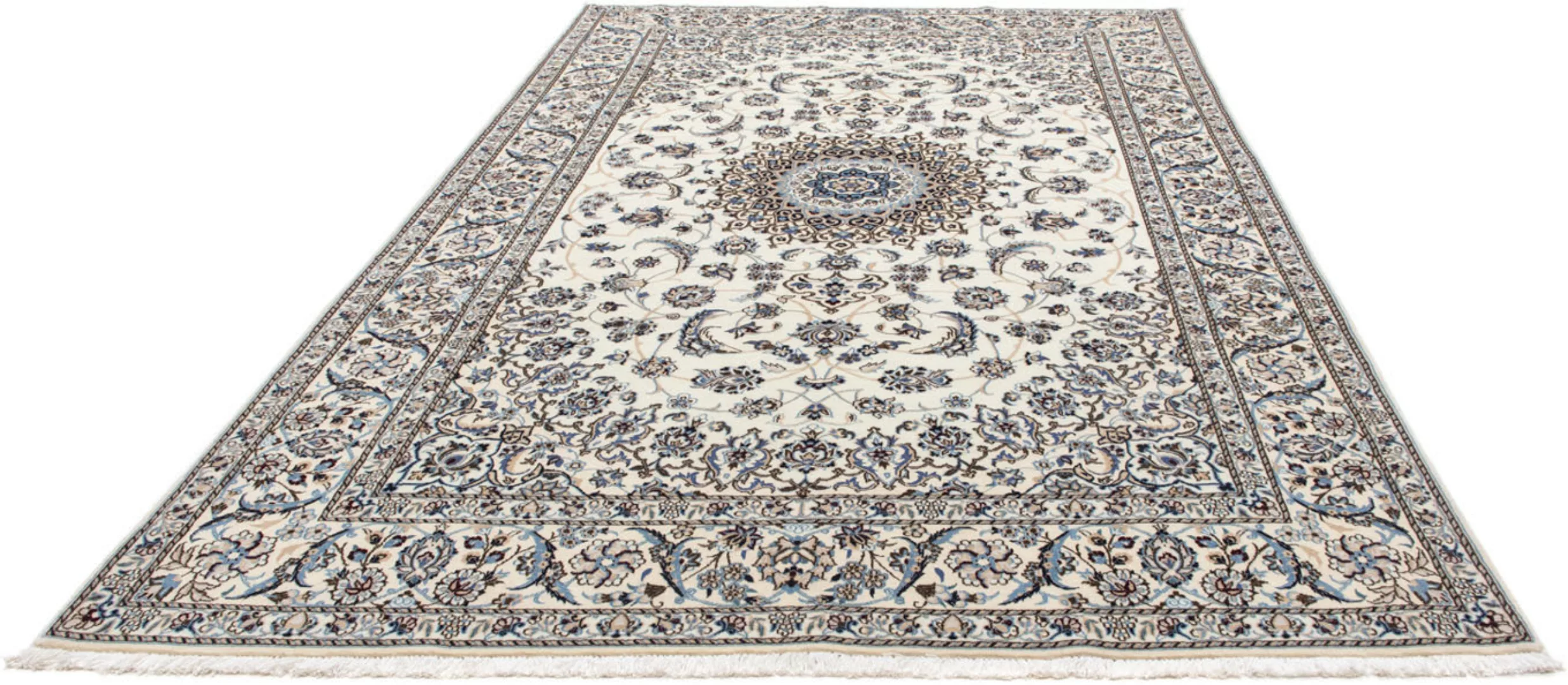 morgenland Wollteppich »Nain 9la Medaillon Beige 302 x 198 cm«, rechteckig, günstig online kaufen