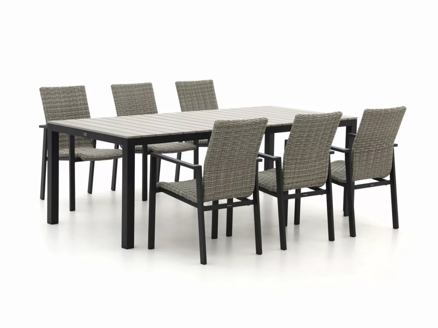 Manifesto Villongo/Fidenza 220 cm Gartenmöbel-Set 7-teilig stapelbar günstig online kaufen