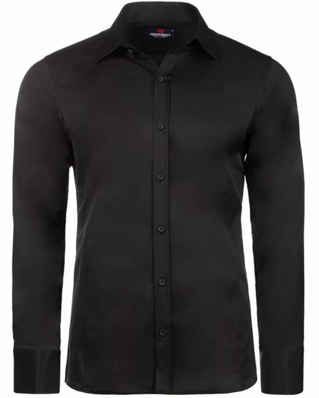 Cipo & Baxx Businesshemd Businesshemd CH166 Black - Regular Fit - Langarm S günstig online kaufen