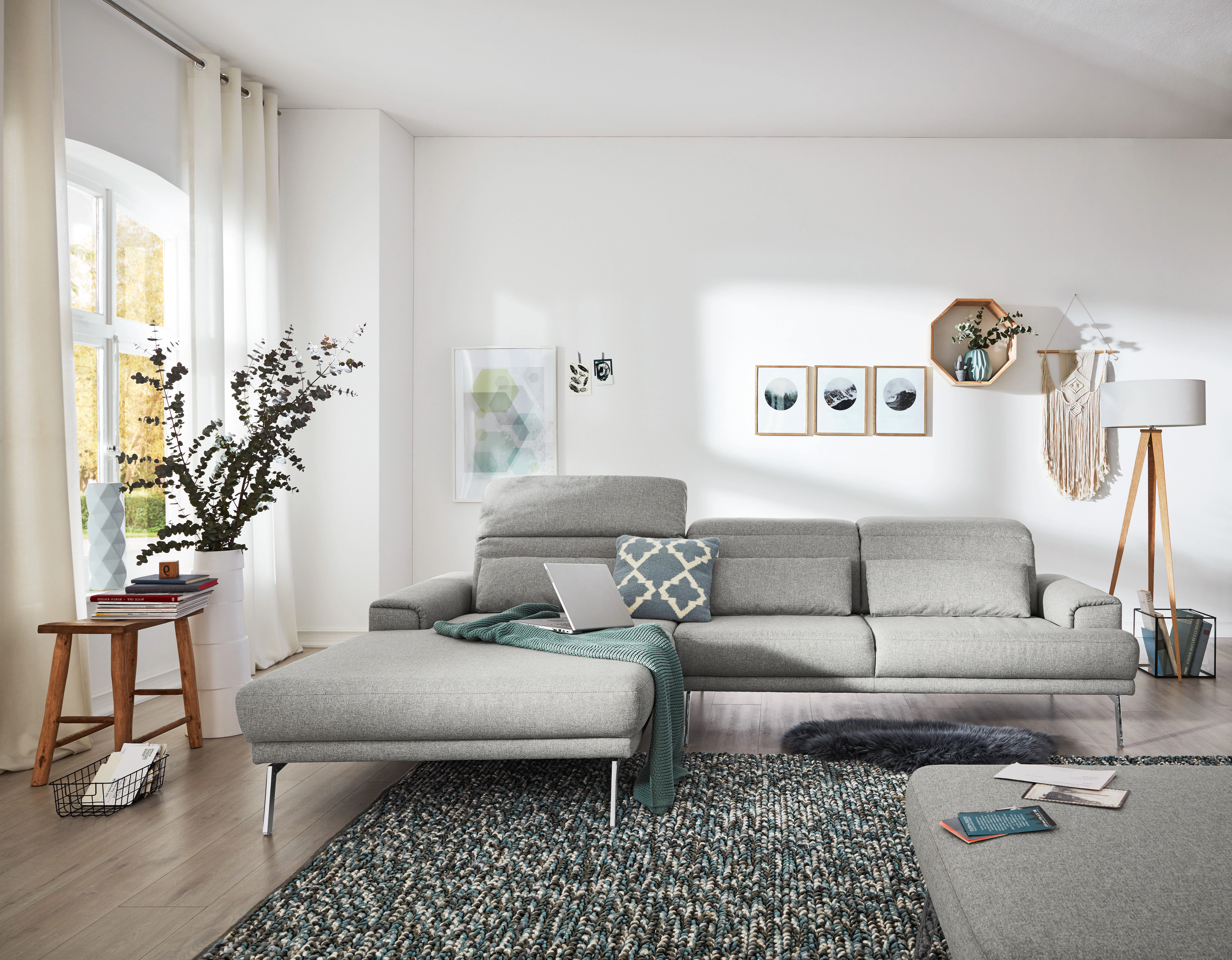 Musterring Ecksofa »MR 4580«, mit Kopf- und Sitztiefenverstellung, Metallfu günstig online kaufen