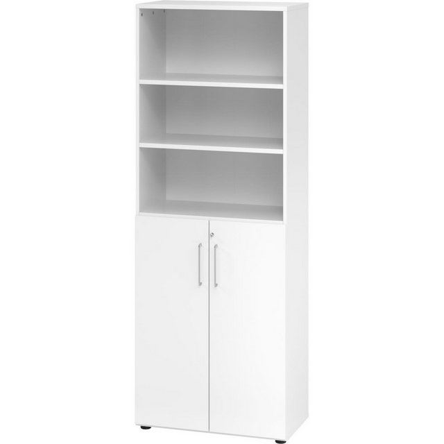 Aktenschrank Schrank 6OH /3OH Türen BxTxH 80x42x215,6cm Griff BS Weiß günstig online kaufen