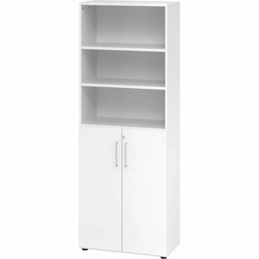 Aktenschrank Schrank 6OH /3OH Türen BxTxH 80x42x215,6cm Griff BS Weiß günstig online kaufen