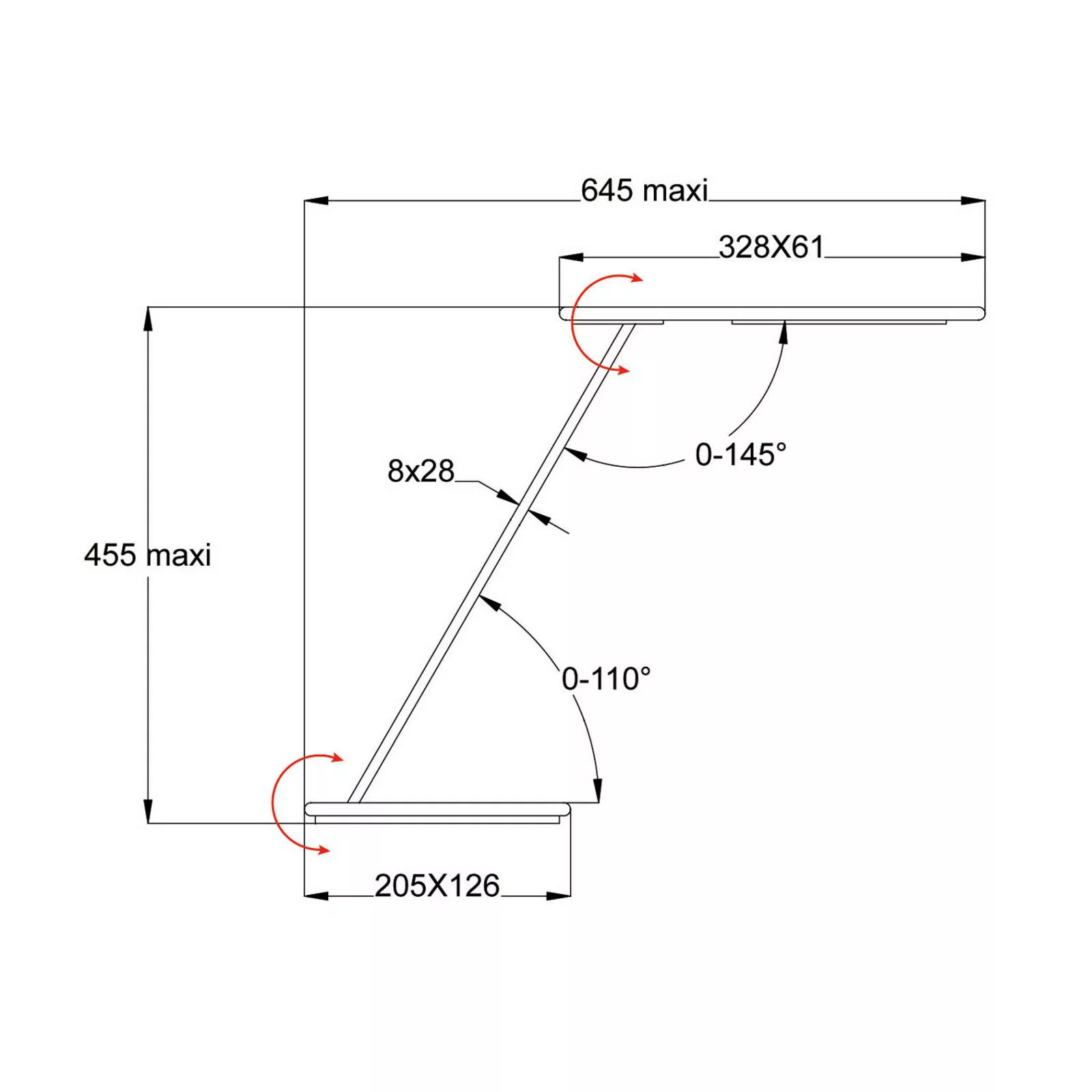 LED-Schreibtischleuchte Orbit mit Induktion, gold günstig online kaufen