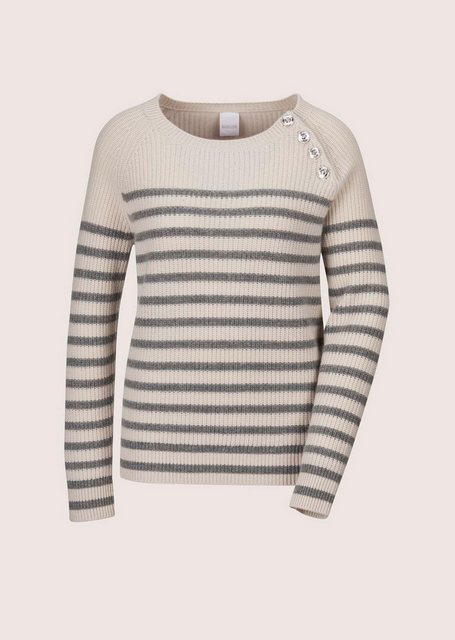 MADELEINE Strickpullover Rundhals-Pullover im Ringellook günstig online kaufen