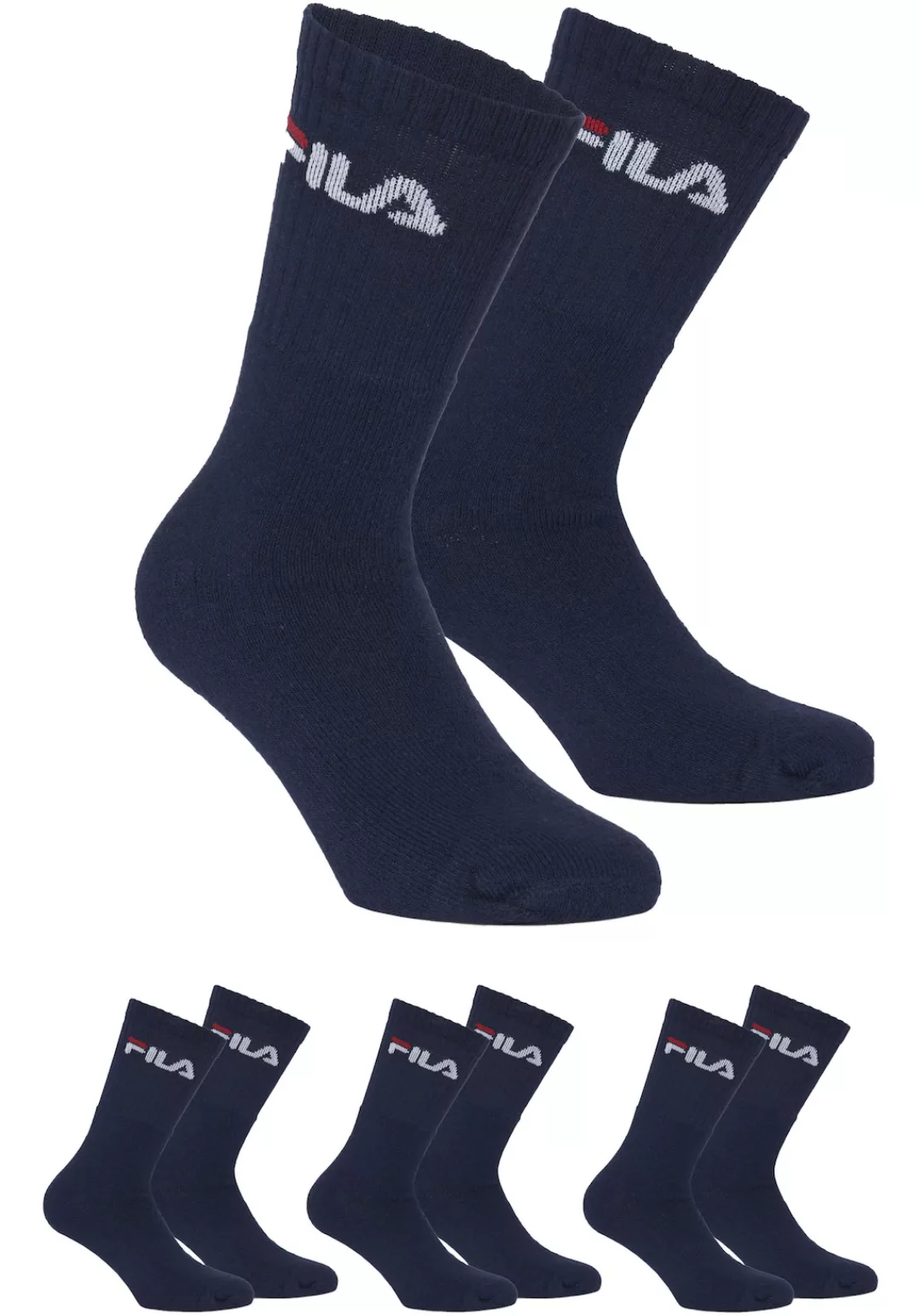 Fila Tennissocken, (3er Pack), mit verstärkten Belastungszonen günstig online kaufen