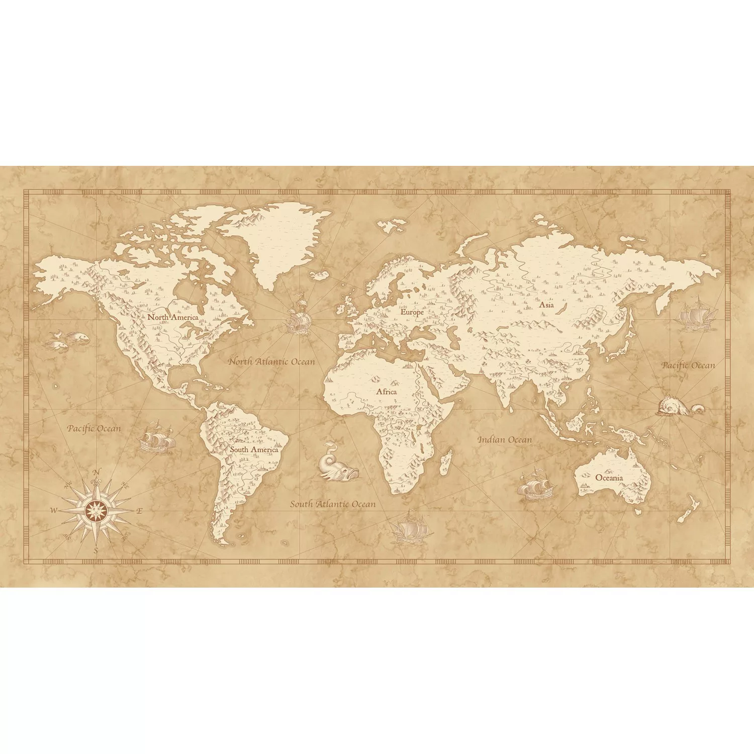 Komar Vliestapete »Vintage World Map« günstig online kaufen