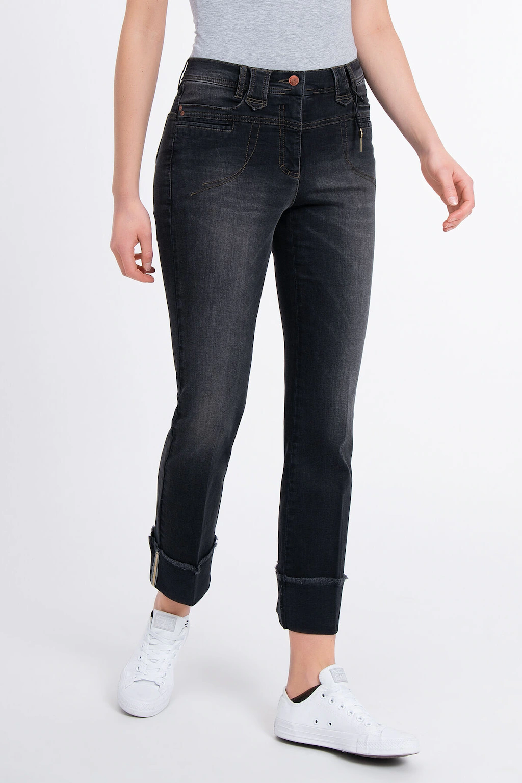 Recover Pants 5-Pocket-Jeans "Carlotta", mit femininer Ziersteppung günstig online kaufen