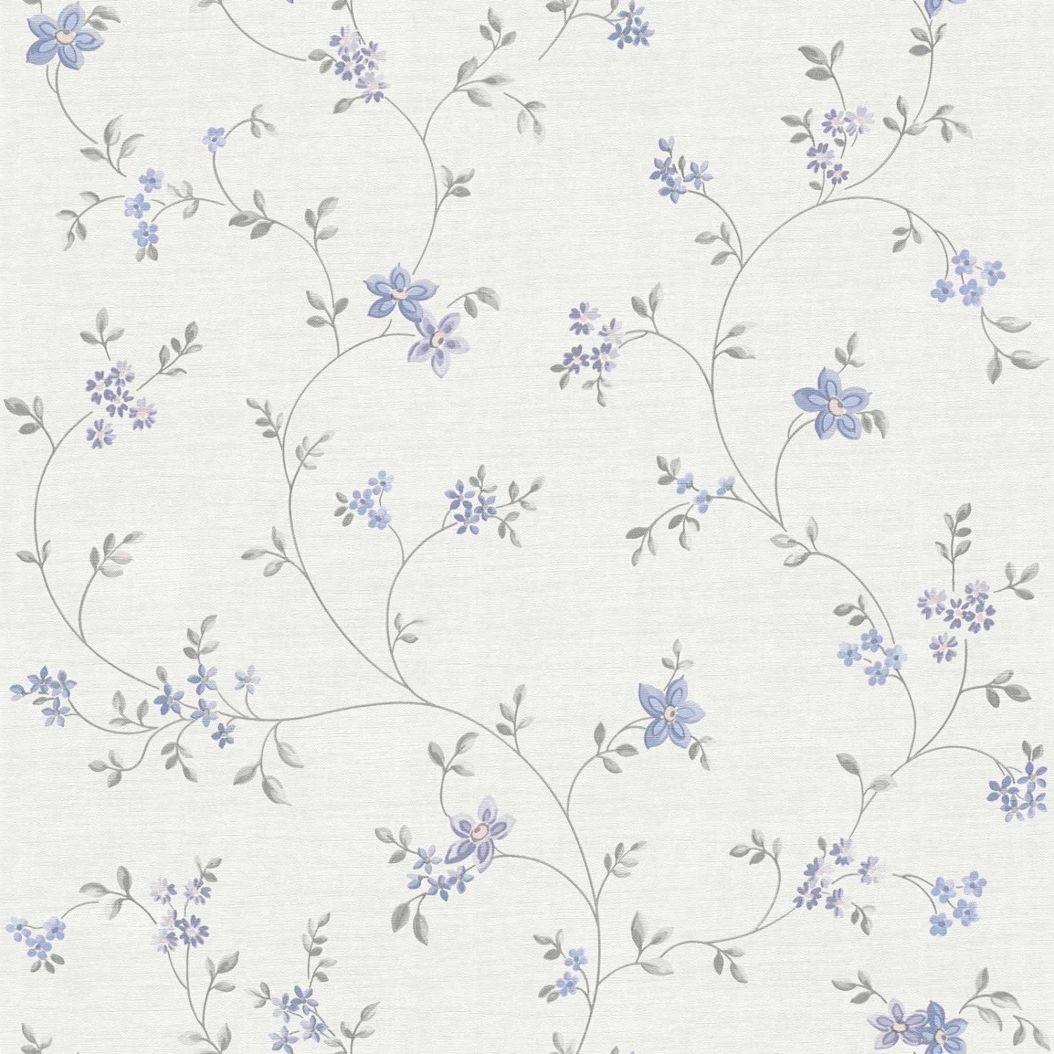 Bricoflor Blumentapete Vintage in Blau Weiß Romantische Tapete mit Blumen I günstig online kaufen