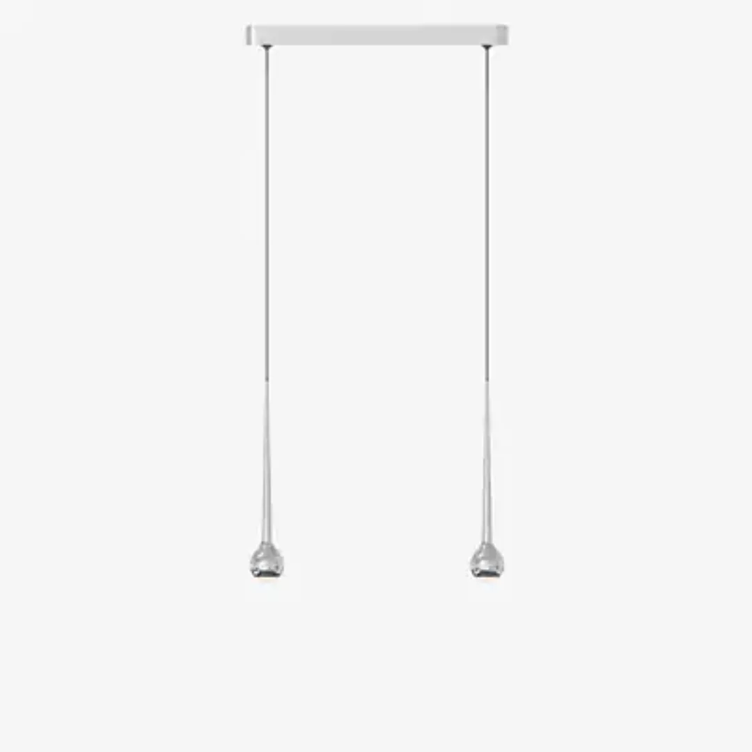 Grau Falling Sun Trace Pendelleuchte LED 2-flammig, chrom - 600 cm günstig online kaufen