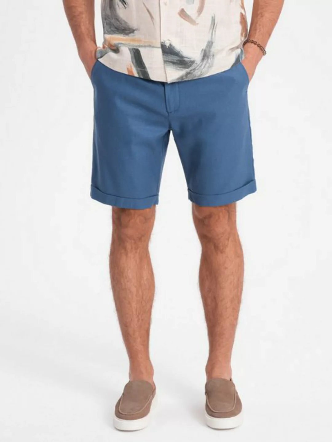 OMBRE Chinoshorts Kurze Herren-Shorts mit Leinen günstig online kaufen