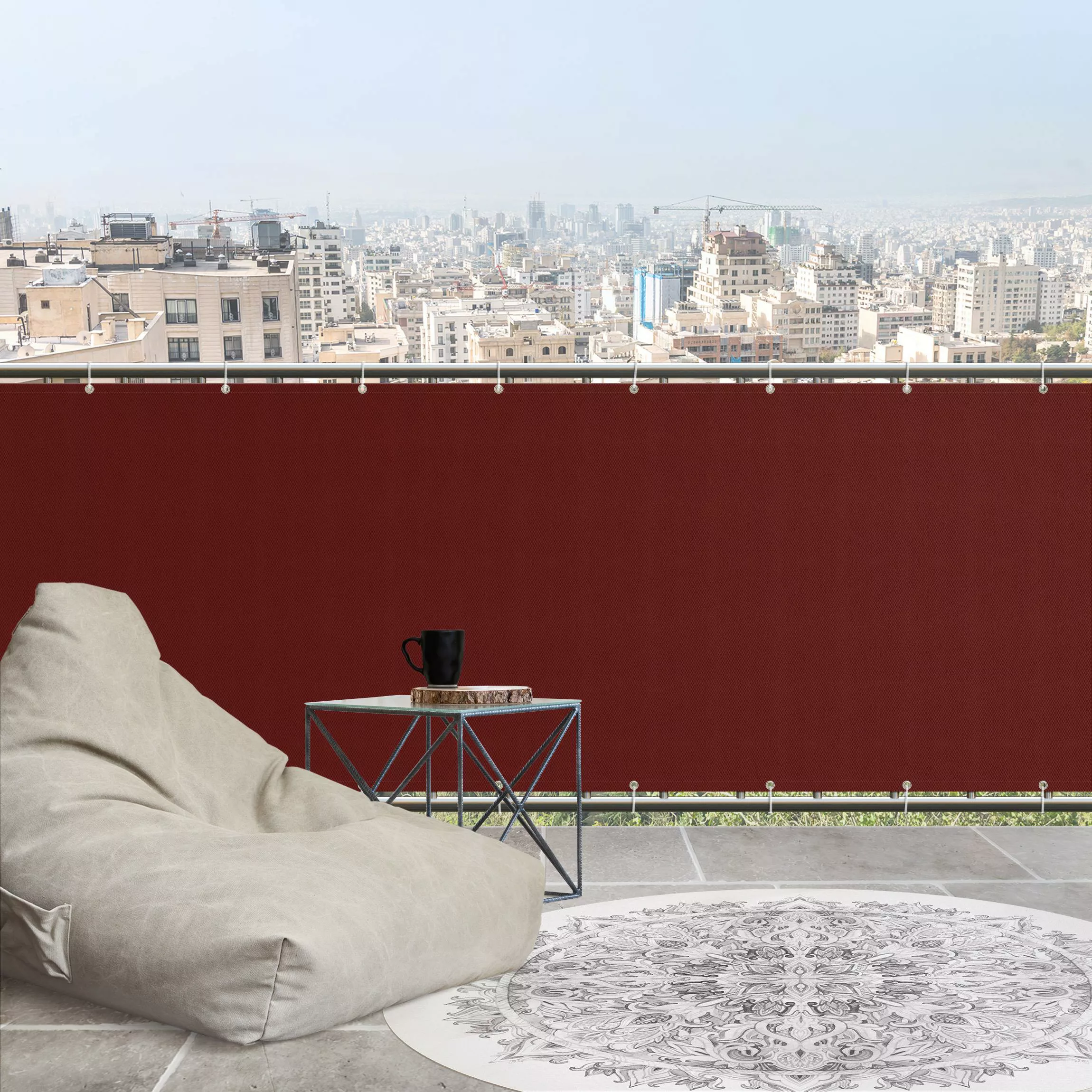 Balkon Sichtschutz Dunkel Rot günstig online kaufen