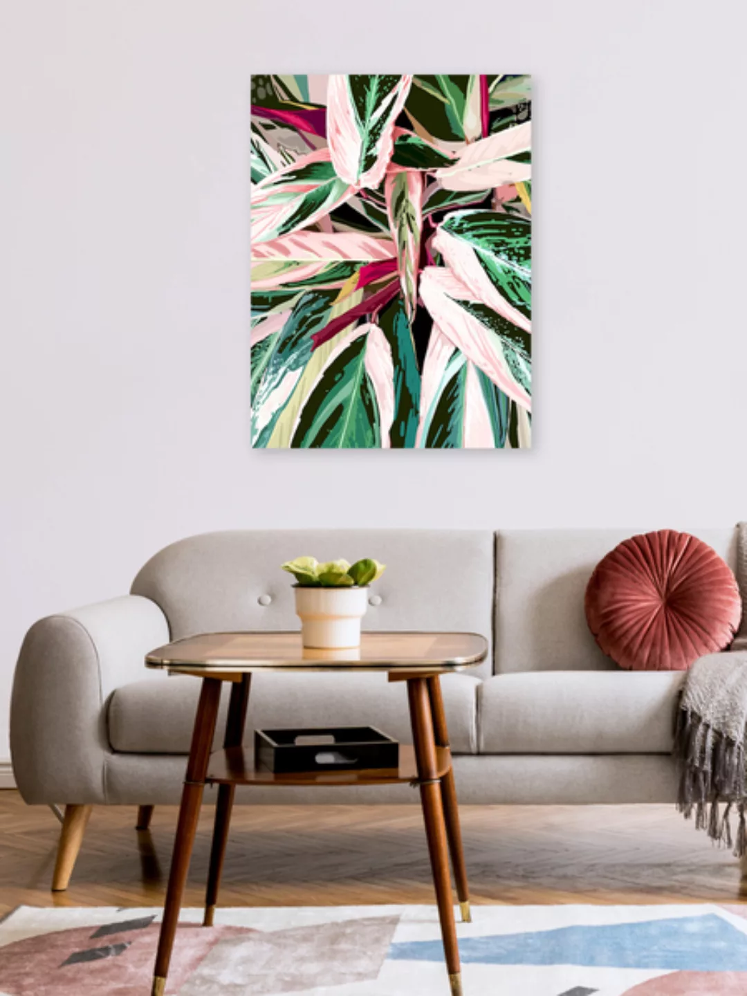 Poster / Leinwandbild - Tropical Variegated Houseplant günstig online kaufen