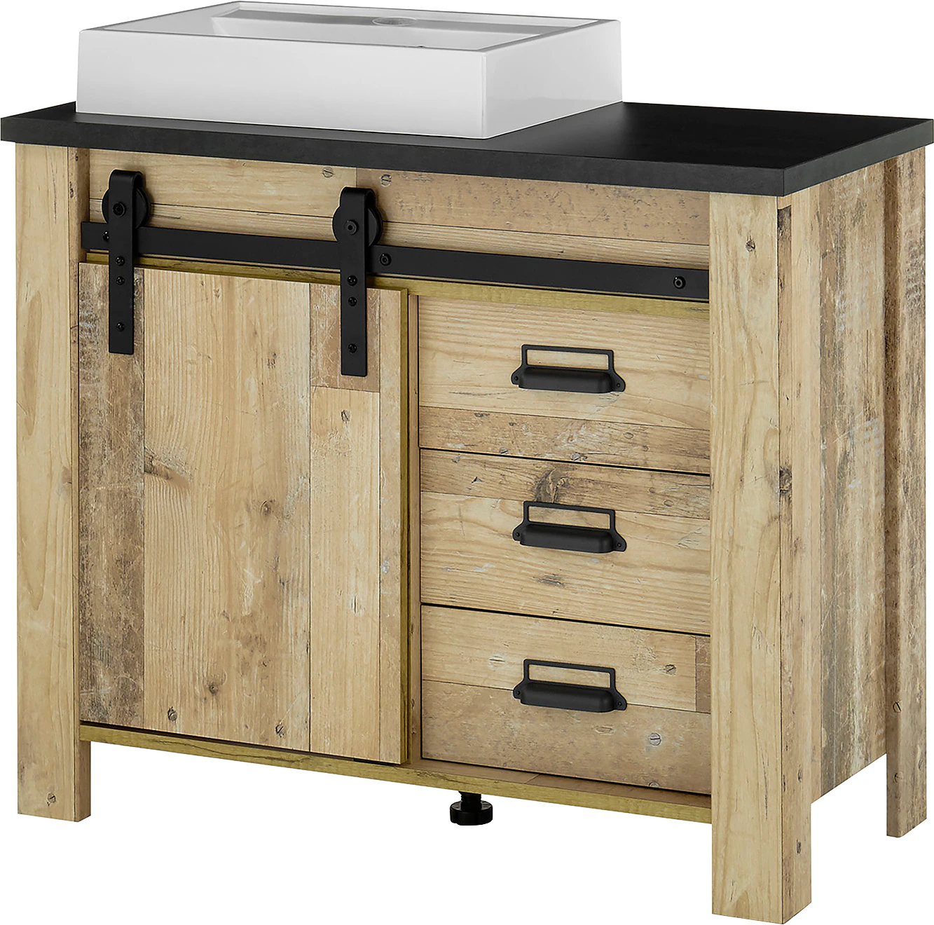 Home affaire Waschtisch "SHERWOOD, Waschbeckenunterschrank inkl. Waschbecke günstig online kaufen