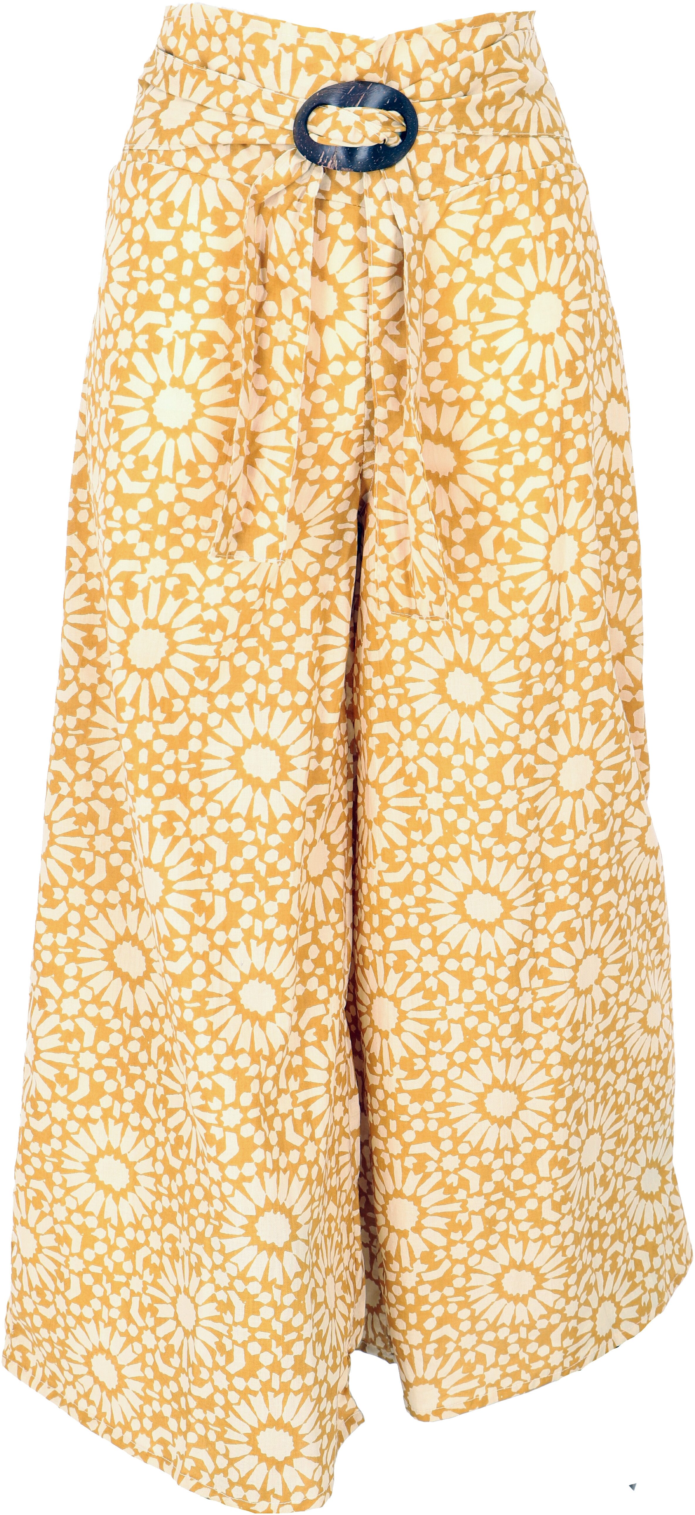 Guru-Shop Relaxhose Luftige Sommerhose mit Kokosschnalle, günstig online kaufen