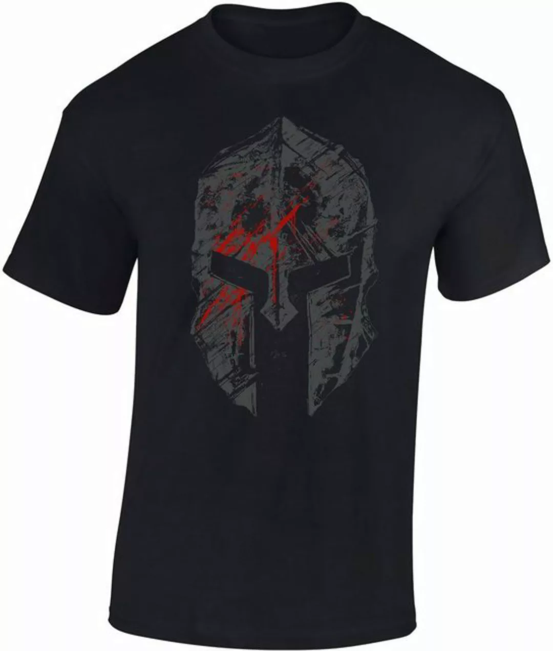 Baddery Print-Shirt Sparta T-Shirt: "Phalanx Helm", hochwertiger Siebdruck, günstig online kaufen