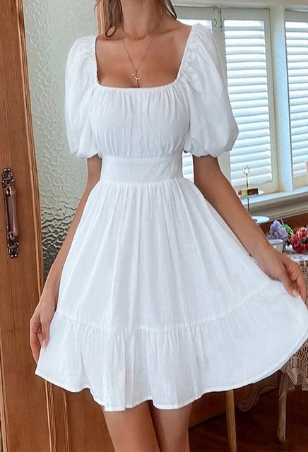 SEGUEN Sommerkleid Frauen Sommer Bogen süßes Temperament Pendler rückenfrei günstig online kaufen