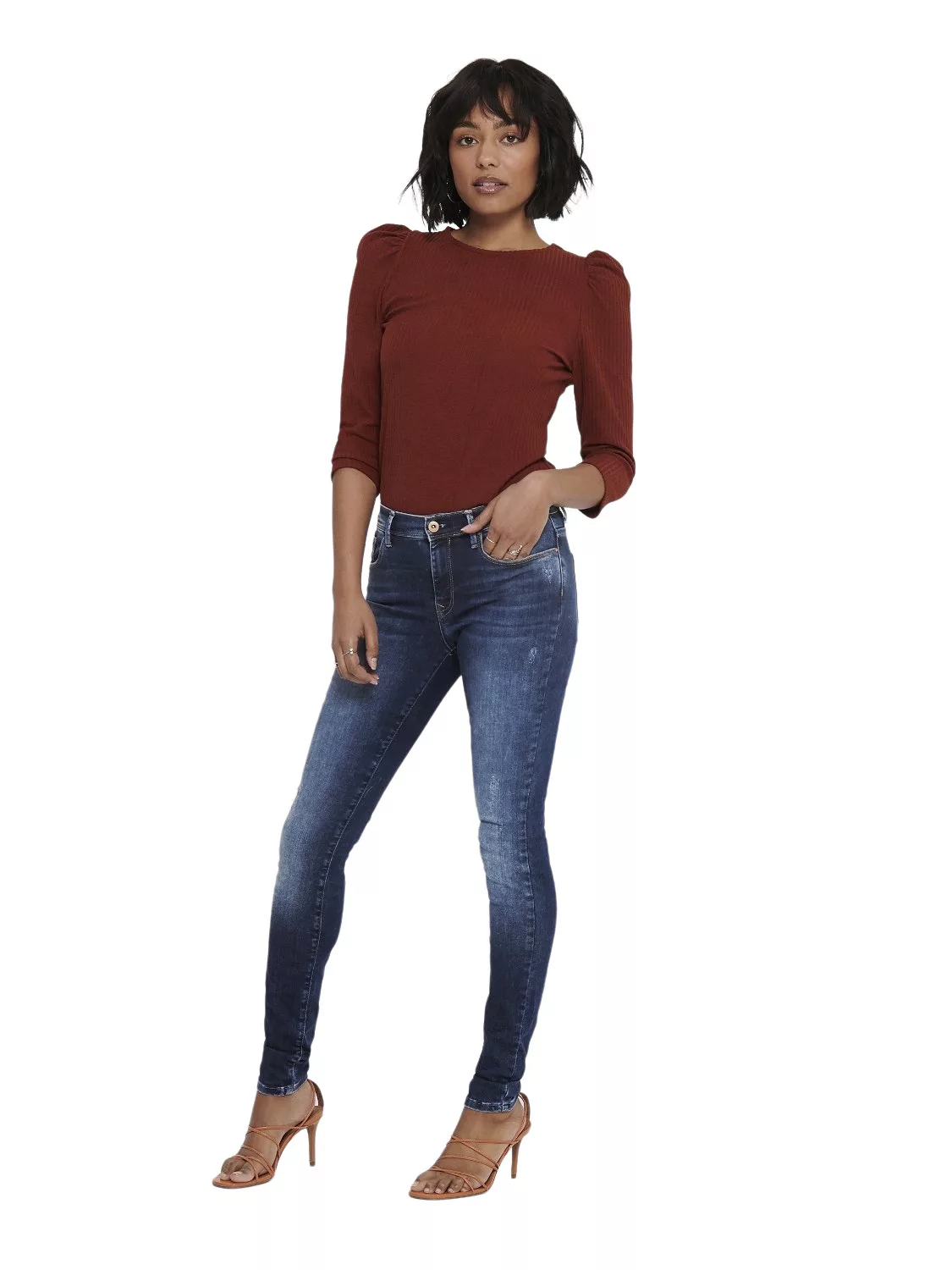 Only Damen Jeans onlSHAPE REG SK DNM JEANS REA4488 - Skinny Fit - Blau - Da günstig online kaufen