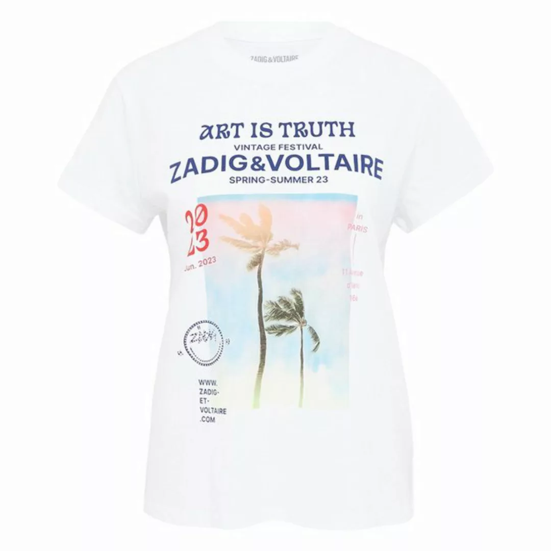 ZADIG & VOLTAIRE T-Shirt T-Shirt ZOE PHOTOPRINT PALMIER aus Baumwolle günstig online kaufen