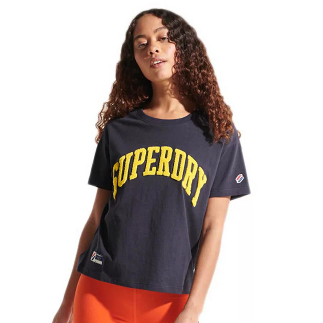Superdry Varsity Arch Boxy Kurzarm T-shirt S Deep Navy günstig online kaufen