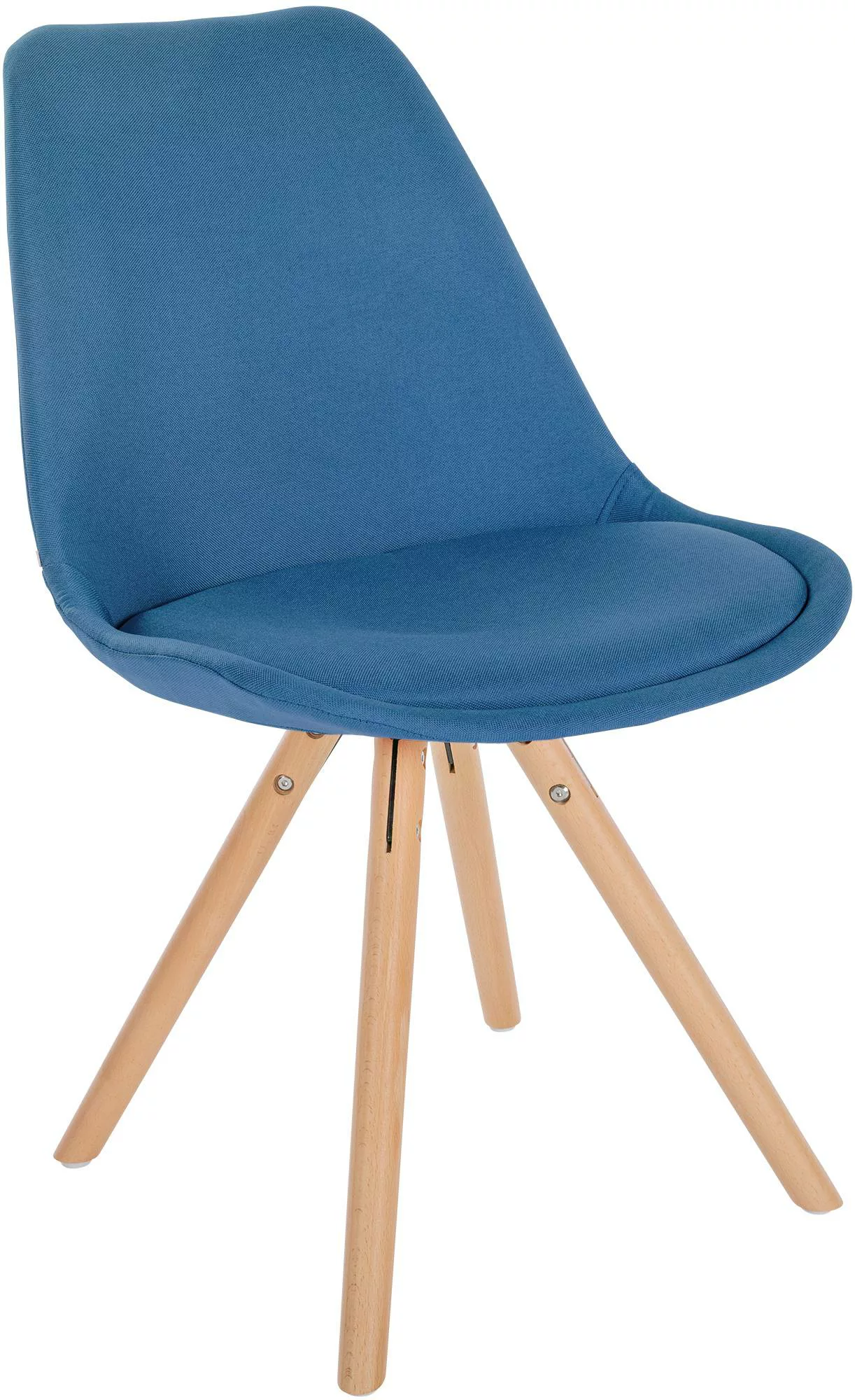 Stuhl Sofia Stoff Rund Blau günstig online kaufen