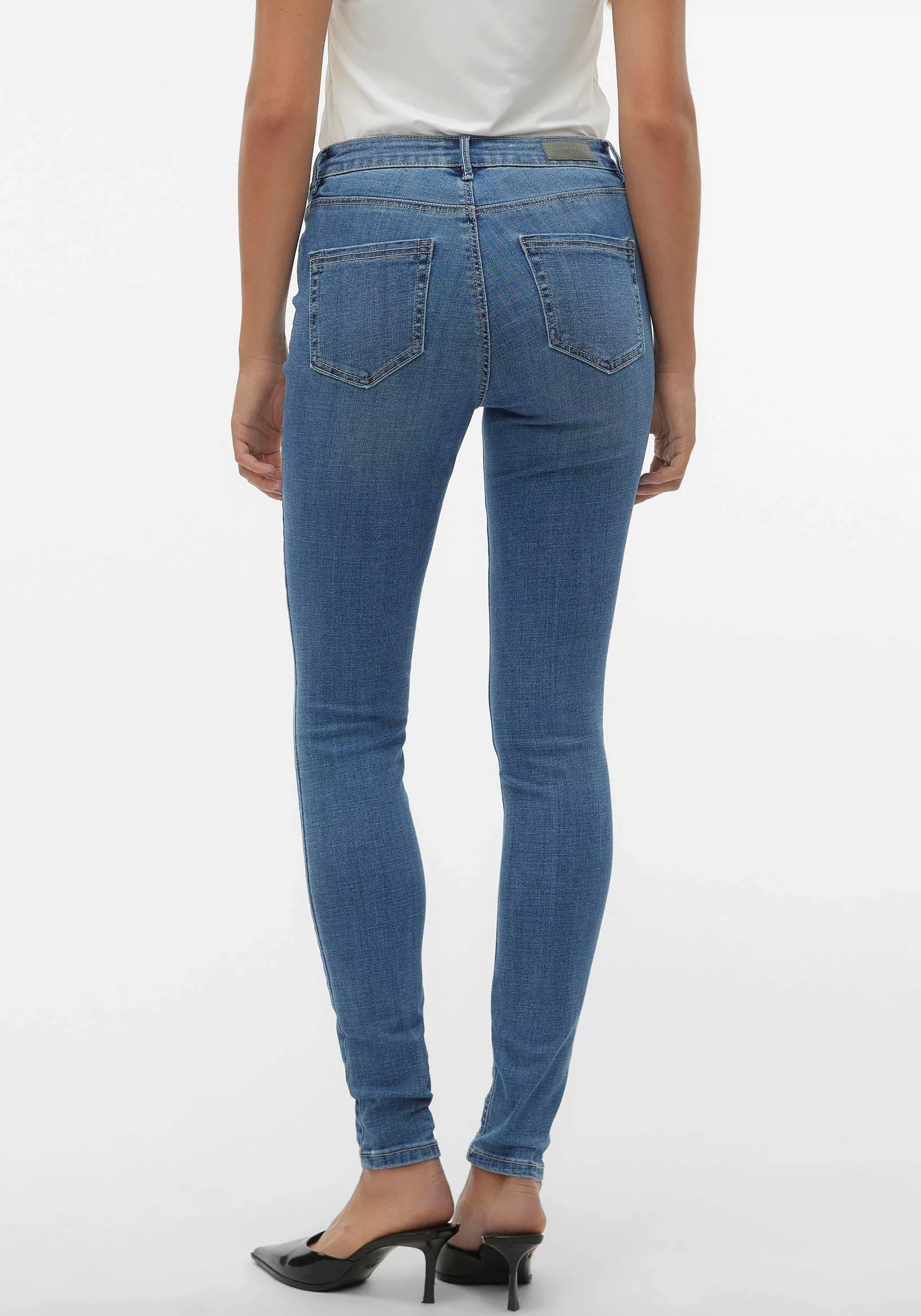 Vero Moda Skinny-fit-Jeans VMFLASH MR SKINNY JEANS LI111 NOOS günstig online kaufen