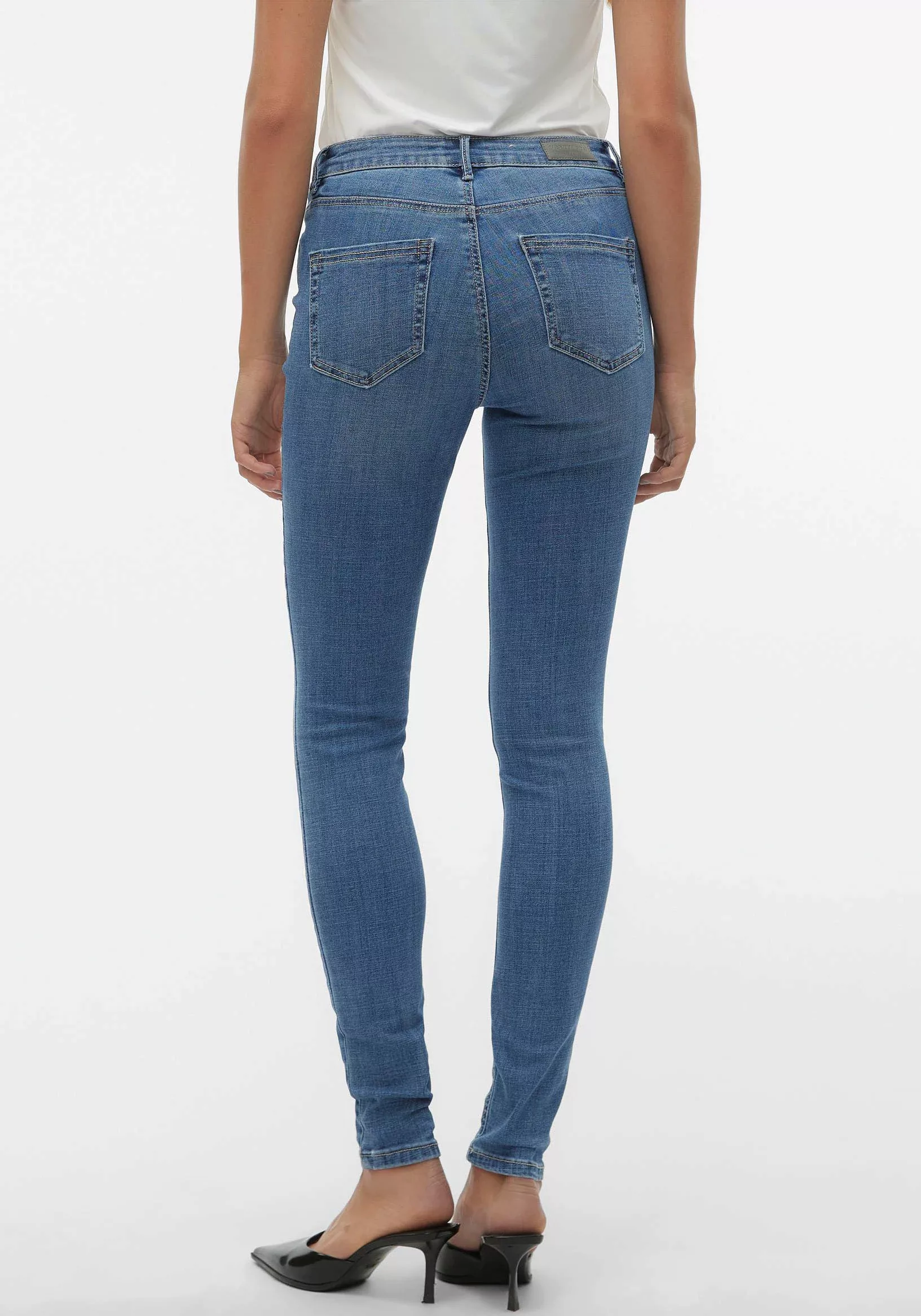 Vero Moda Skinny-fit-Jeans VMFLASH MR SKINNY JEANS LI347 NOOS günstig online kaufen