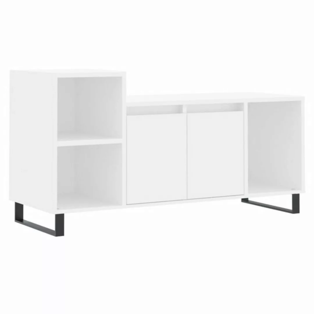 vidaXL TV-Schrank TV-Schrank Weiß 100x35x55 cm Holzwerkstoff TV-Lowboard Fe günstig online kaufen