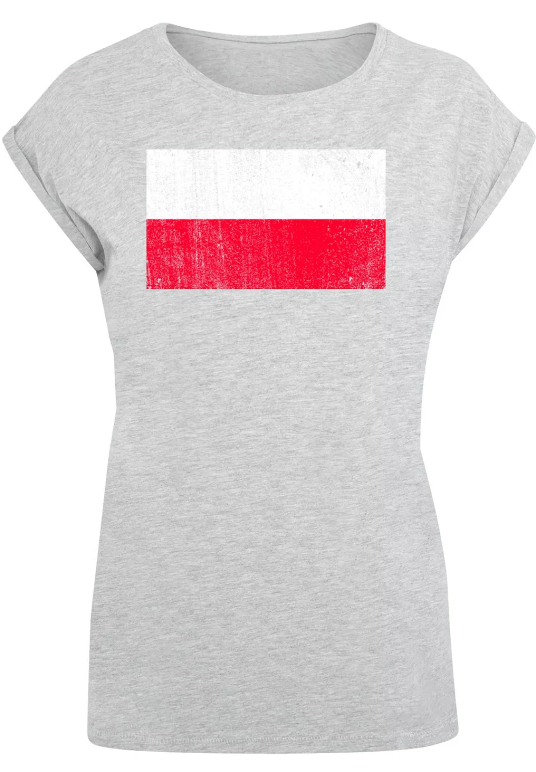 F4NT4STIC T-Shirt "Poland Polen Flagge distressed", Print günstig online kaufen